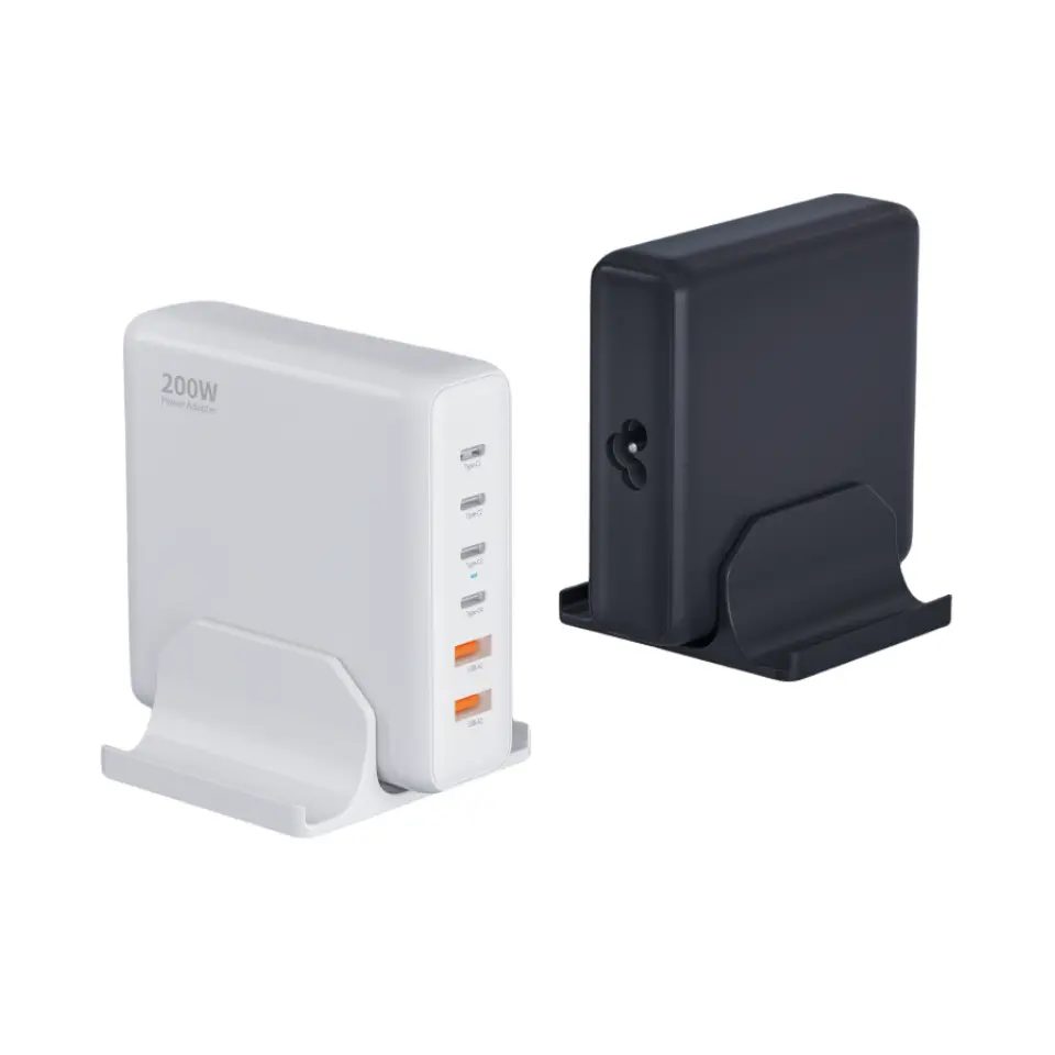 6 টাইপ সি পোর্ট সহ 200W ডেস্কটপ PD চার্জার