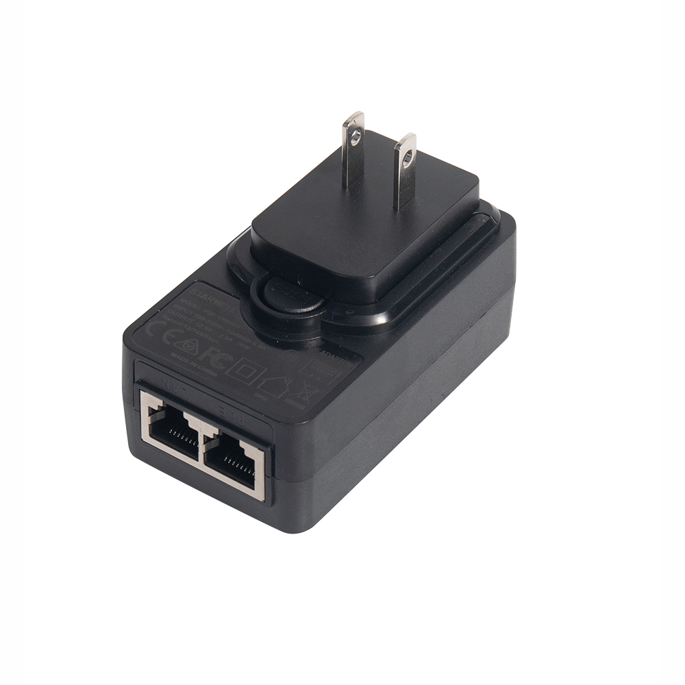 24W বিচ্ছিন্নযোগ্য প্লাগ POE ইনজেক্টর