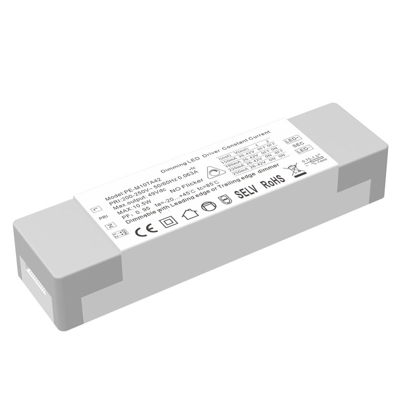 10W ধ্রুবক বর্তমান Triac Dimmable LED ড্রাইভার