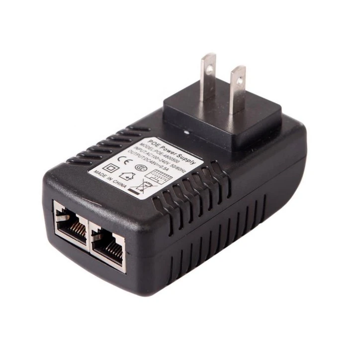 48V 0.5A ওয়াল প্লাগ POE ইনজেক্টর ইথারনেট অ্যাডাপ্টার