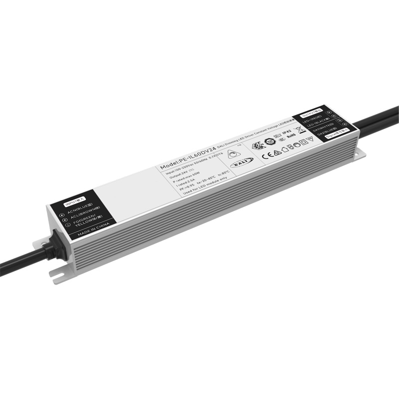 60W ধ্রুবক ভোল্টেজ DALI Dimmable LED ড্রাইভার