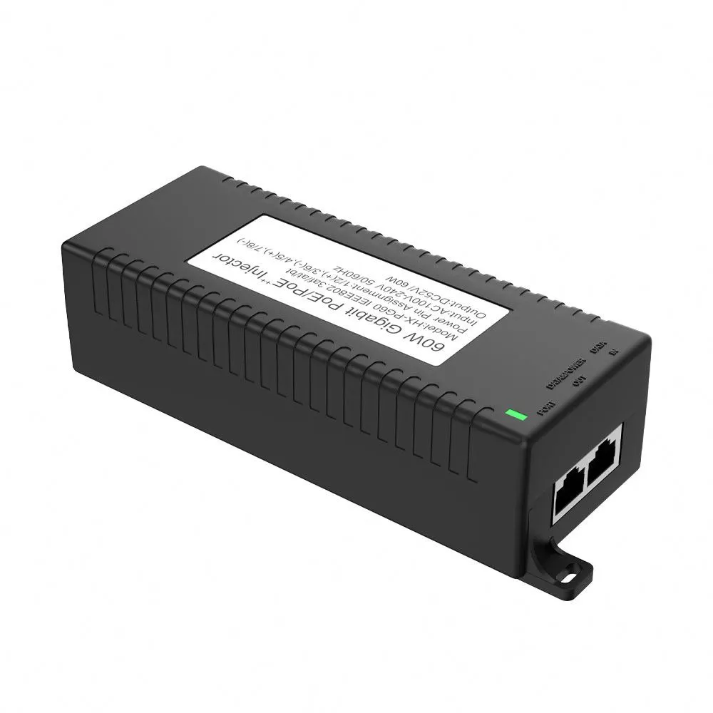 IEEE802.3AF/AT/BT সহ 60W ডেস্কটপ POE ইনজেক্টর