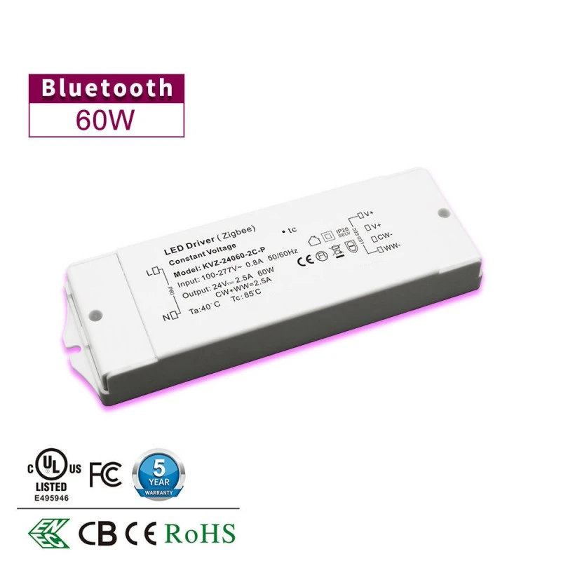 60W Zigbee ওয়্যারলেস Dimmable LED ড্রাইভার