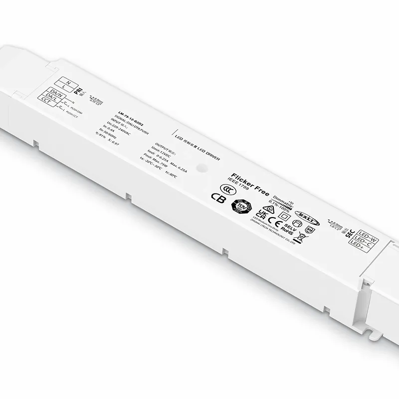75W 12V ধ্রুবক ভোল্টেজ ডালি ডিমেবল LED ড্রাইভার