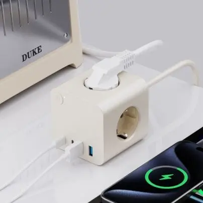 25W PD USB 3 AC আউটলেট সহ EU পাওয়ার স্ট্রিপ
