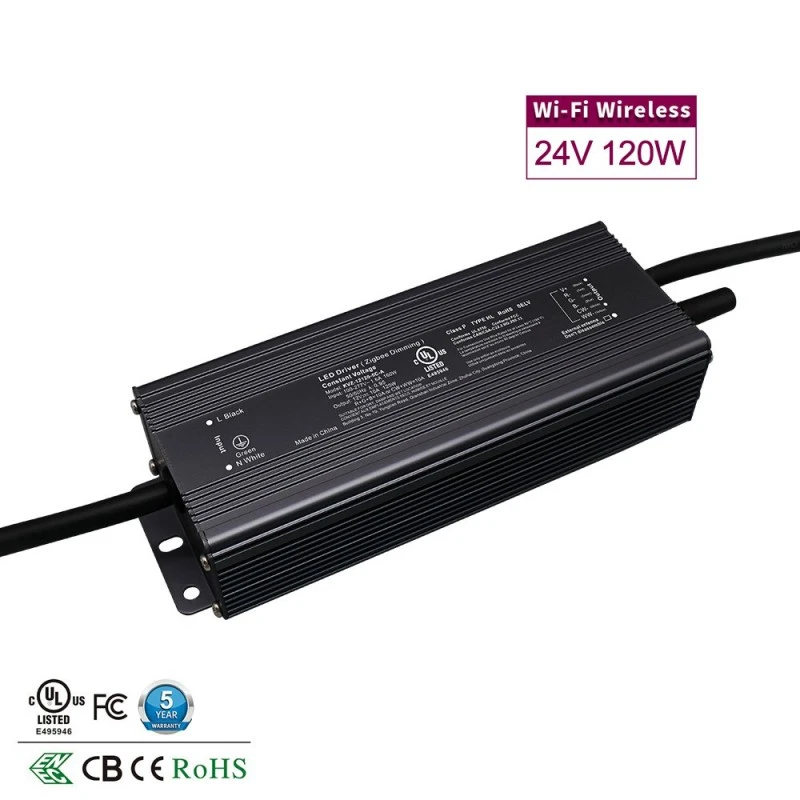 Tuya Zigbee ওয়্যারলেস ডিমিং কনস্ট্যান্ট ভোল্টেজ 120W LED ড্রাইভার